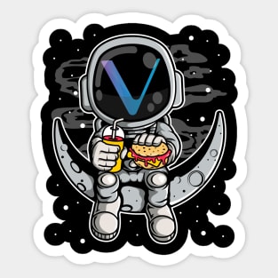 Astronaut Fastfood Vechain Crypto VET Coin To The Moon Token Cryptocurrency Wallet Birthday Gift For Men Women Kids Sticker